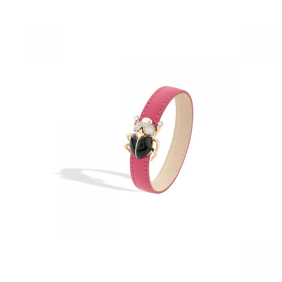 Scarab Obsidian Bracelet