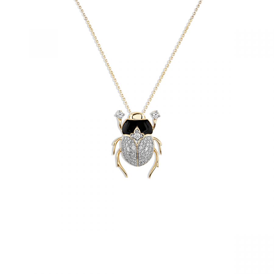 Scarab Crystal Shield Pendant
