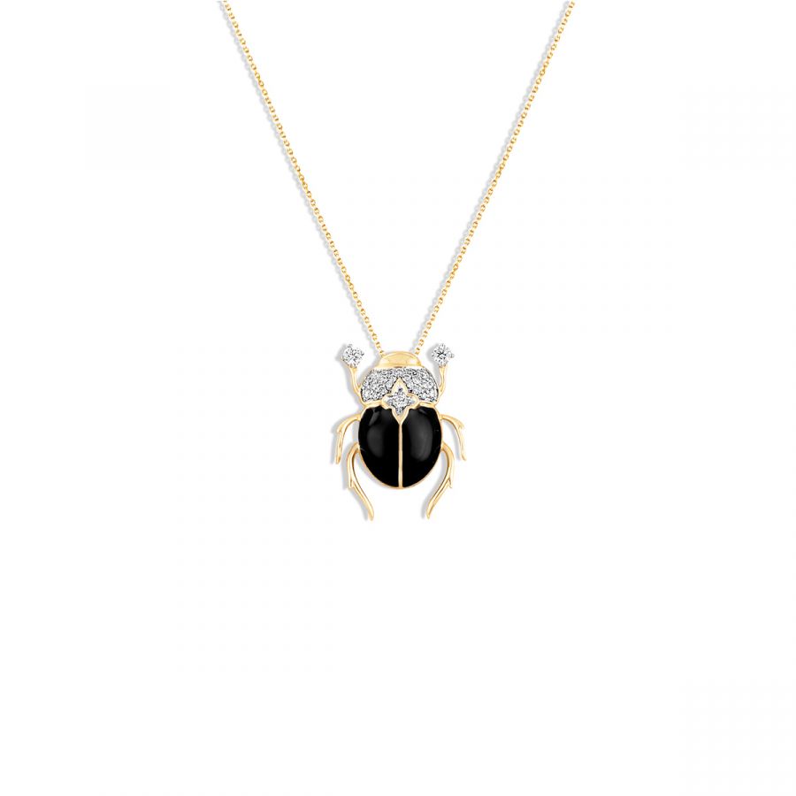 Scarab Obsidian Pendant