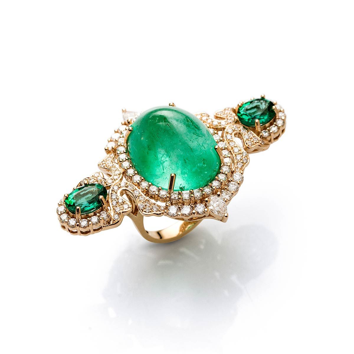Buy 18K Gold Men Emerald Ring Gold Emerald Pinky Ring 18K Emerald Ring Men  18K Gold Signet Ring 18K Gold Pinky Ring Emerald Heavy Gold Ring Online in  India - Et…