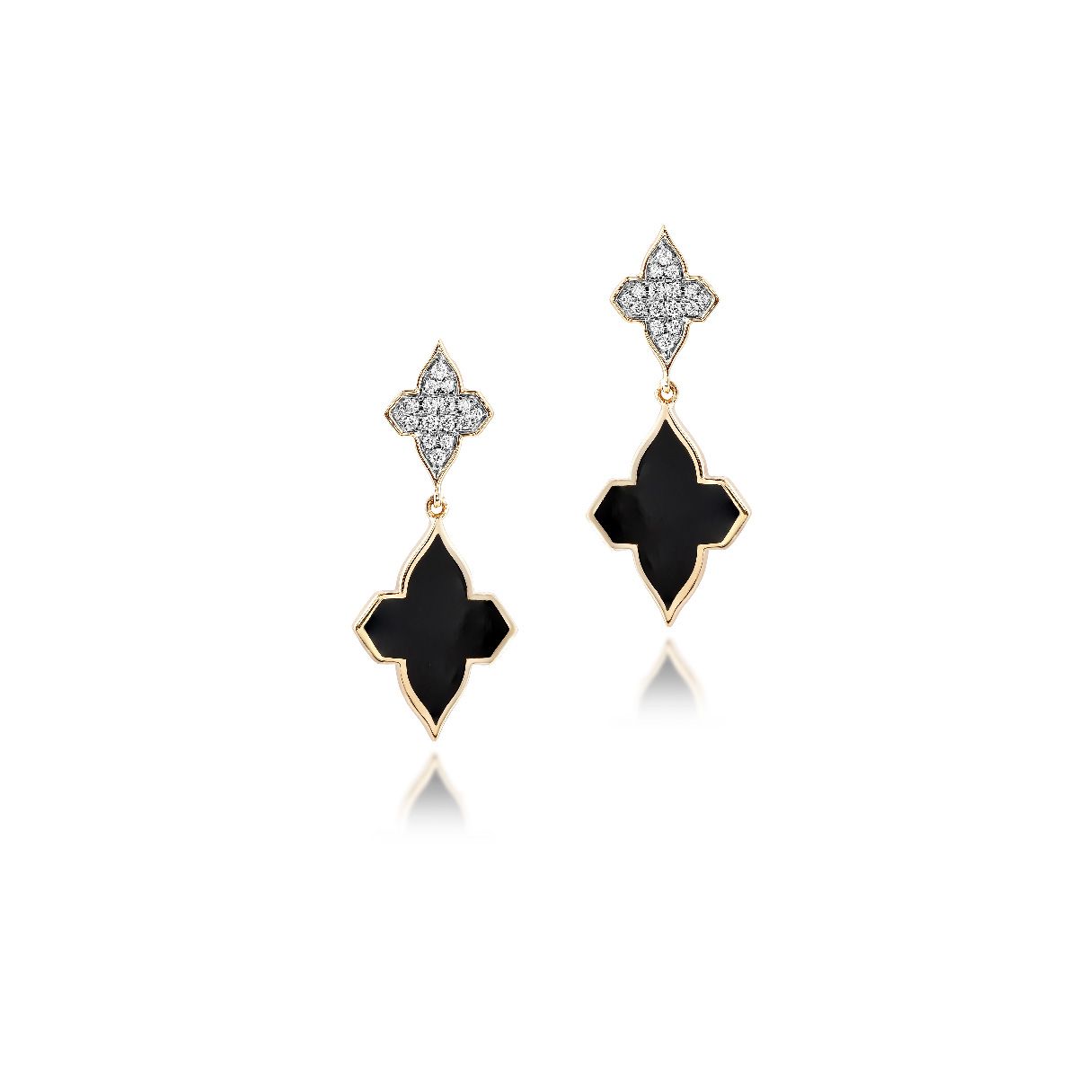 Buy Bespoke Diamond Crown Star Earrings Online | ORRA