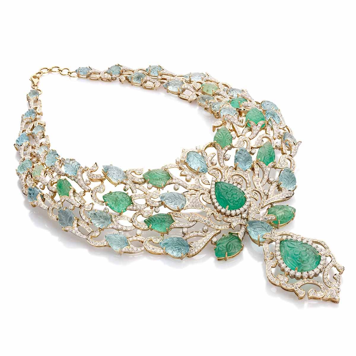 Vintage Swarovski Necklace, Green Crystal Necklace, Vintage Emerald Necklace,  Green Swarovski Crystal Necklace, Crystal Necklace Lucy Isaacs